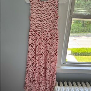 Elegant Red Polka Dot Dress